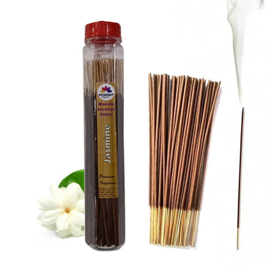 Pujahaat Premium Scented Incense Stick Masala Agarbatti | No Charcoal Incense Sticks, 100% Herbal Fragrance Agarbatti, 0% Sulphates Jasmine Fragrance