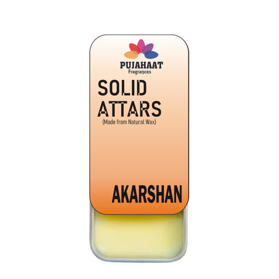 Pujahaat Aakarshan Premium Fragrance | Solid Attar for Men & Women | Alcohol Free | Strong lasting fragrance - Aakarshan