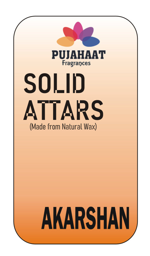 Pujahaat Aakarshan Premium Fragrance | Solid Attar for Men & Women | Alcohol Free | Strong lasting fragrance - Aakarshan