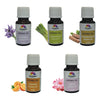 Pujahaat Lavender, Lemongrass, Sandalwood, Orange, Lotus Aroma Oil for Aromatherapy oils, Oil for diffusers, Humidifier oils, Oil Burners, Spa and Air Purifier 10ml Each - Set of 5 (5 x 10 ml)