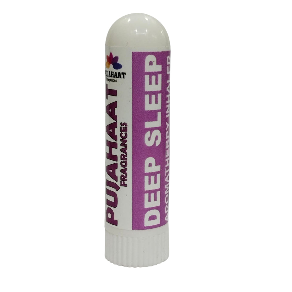 Pujahaat Natural Essential oil based Aromatherapy Nasal Inhalers help in DEEP SLEEP Made with 100% natural, therapeutic grade essential oils to help you achieve peace and inner calm - Set of 2
