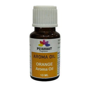 Pujahaat Orange Aroma Oil for Aromatherapy oils, Oil for diffusers, Humidifier oils, Oil Burners, Spa and Air Purifier 10ml Each, Orange - Set of 2 (2 x 10 ml)