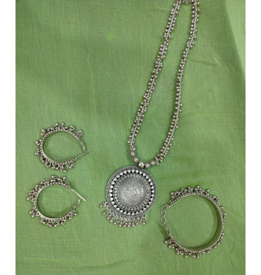 Bollywood Oxidized Silver Plated Handmade Designer Jewellery set/ Party wear/ Casual Oxidized choker necklace earrings Jhumka Afgani OS-1
