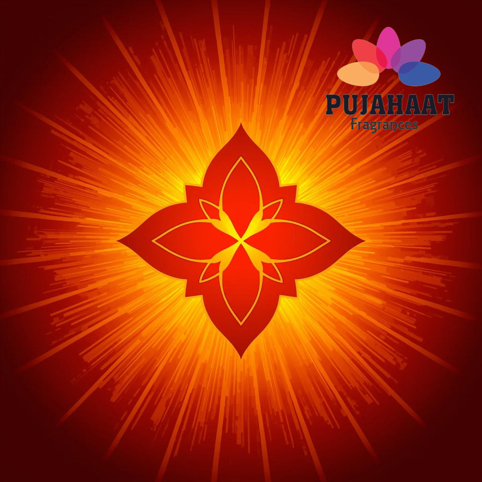 Pujahaat Root Chakra Essential Oil Roll-On Blend |6 ml/0.20 fl oz | Muladhara | Grounding | Aromatherapy Oils for Chakra Balance | Aroma blend for Meditation, Yoga, Reiki