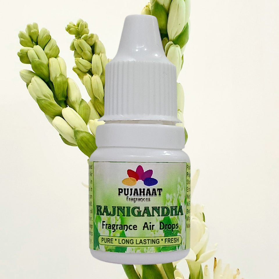 Pujahaat Premium Lavender, Rose, Rajnigandha Fragrance Air drops Air freshener for room, bathroom, toilet, car, wardrobes -Pack of 3 (3 x 5ml)