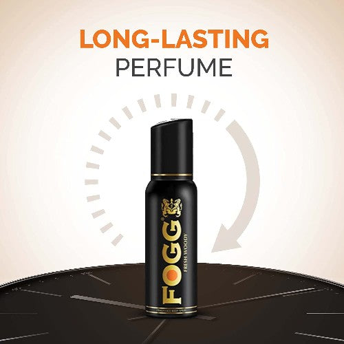 Fogg Black Series Fresh Woody - Perfume Body Spray For Men - Long Lasting & No Gas Deodorant -120ml