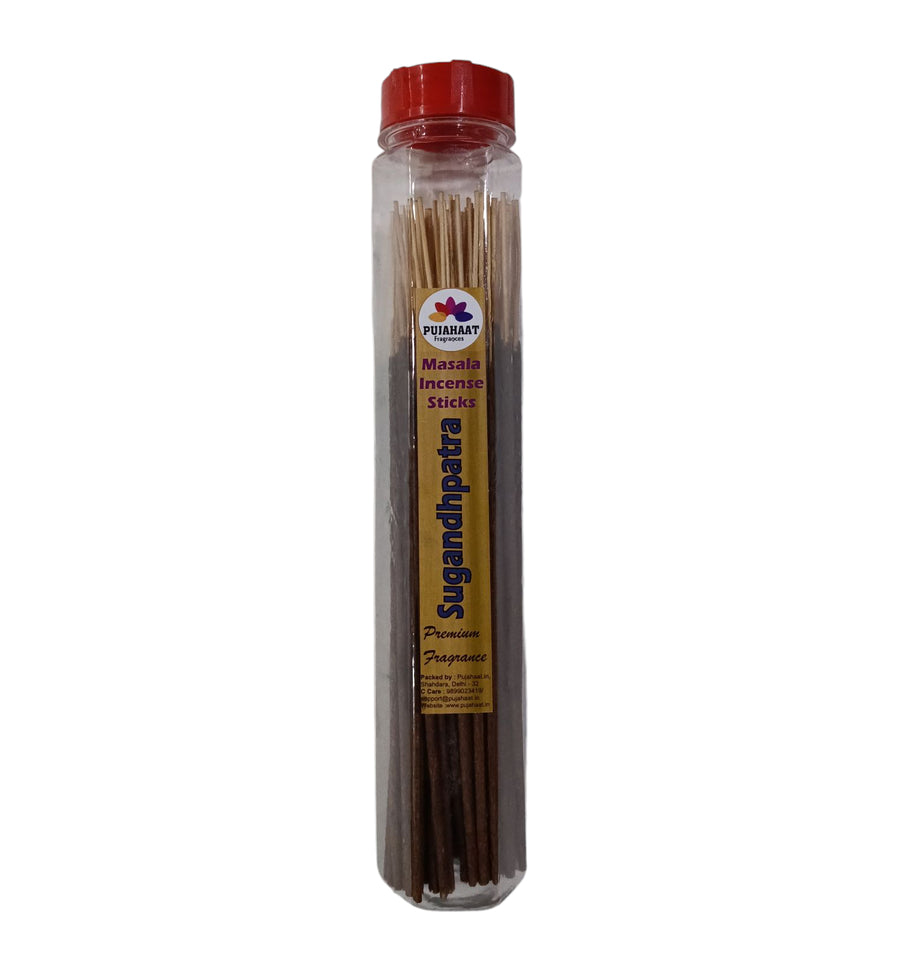Pujahaat Premium Scented Incense Stick Masala Agarbatti | No Charcoal Incense Sticks, 100% Herbal Fragrance Agarbatti, 0% Sulphates Sugandhapatra Fragrance