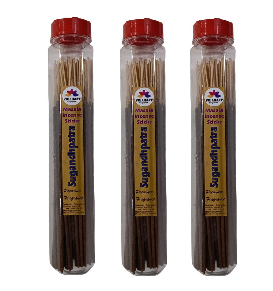 Pujahaat Premium Scented Incense Stick Masala Agarbatti | No Charcoal Incense Sticks, 100% Herbal Fragrance Agarbatti, 0% Sulphates - Rose Fragrance