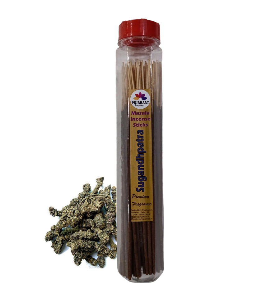 Pujahaat Premium Scented Incense Stick Masala Agarbatti | No Charcoal Incense Sticks, 100% Herbal Fragrance Agarbatti, 0% Sulphates Sugandhapatra Fragrance