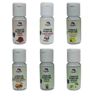 Pujahaat Lavender, Lemon, Rose, Khus, Sandalwood, Jasmine Cooler Perfume/Aroma Diffuser Oil or Fragrance, Long Lasting Cooler Scent/Aroma Diffuser Fragrance Oil - Multipurpose Aroma Oil Perfume for Cooler - 25 ml each (6 X 25 ml)