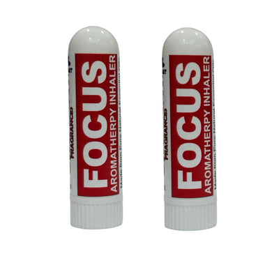 Pujahaat Natural Essential oil based Aromatherapy Nasal Inhaler Stick help in maintaining FOCUS, Made with 100% natural essential oils - Set of 2