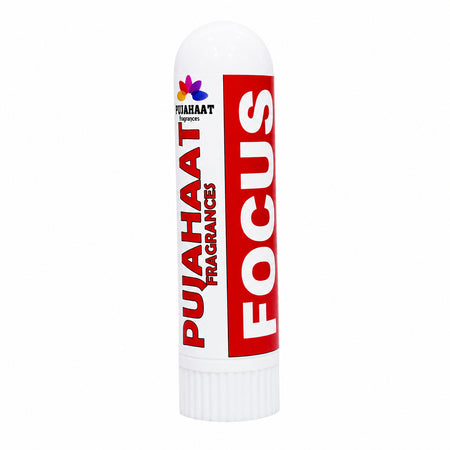 Pujahaat Natural Essential oil based Aromatherapy Nasal Inhaler Stick help in maintaining FOCUS, Made with 100% natural essential oils - Set of 2