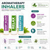 Pujahaat Natural Essential oil based Aromatherapy Nasal Inhaler Stick DEEP SLEEP, RELAX, BREATHE Made with therapeutic grade essential oils- Set of 3