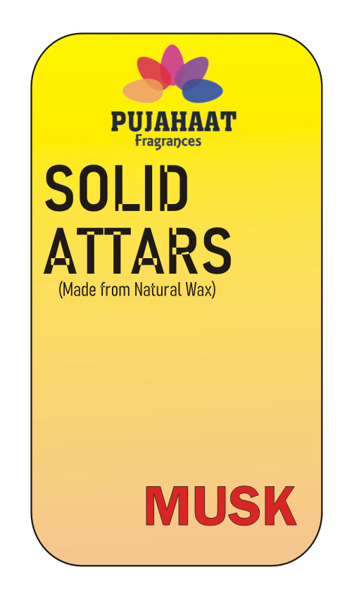Pujahaat Musk Premium Fragrance | Solid Attar for Men & Women | Alcohol Free | Strong lasting fragrance - Musk