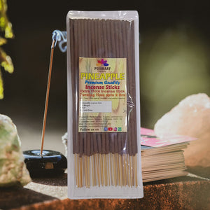 Pujahaat Premium Scented Incense Stick Agarbatti | No Charcoal Incense Sticks, 100 minutes burning time, 0% Sulphates Fragrance - Pineapple Fragrance