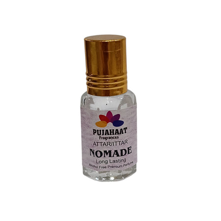 Pujahaat Premium Alcohol-Free Attar | Ittar 6ml, Long-Lasting Travel Size Roll-On, Best Woody Fruity Earthy Attar Fragrance Oil - Nomade