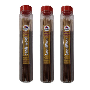 Pujahaat Premium Scented Incense Stick Masala Agarbatti | No Charcoal Incense Sticks, 100% Herbal Fragrance Agarbatti, 0% Sulphates - Sandalwood (Chandan) Fragrance