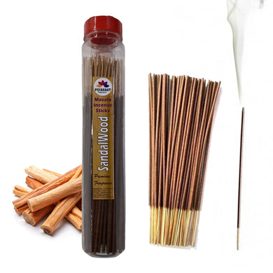 Pujahaat Premium Scented Incense Stick Masala Agarbatti | No Charcoal Incense Sticks, 100% Herbal Fragrance Agarbatti, 0% Sulphates - Sandalwood (Chandan) Fragrance