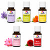 Pujahaat Lavender, Jasmine, Marigold (Genda), Rose, Lotus Aroma Oil for Aromatherapy oils, Oil for diffusers, Humidifier oils, Oil Burners, Spa and Air Purifier 10ml Each - Set of 5 (5 x 10 ml)