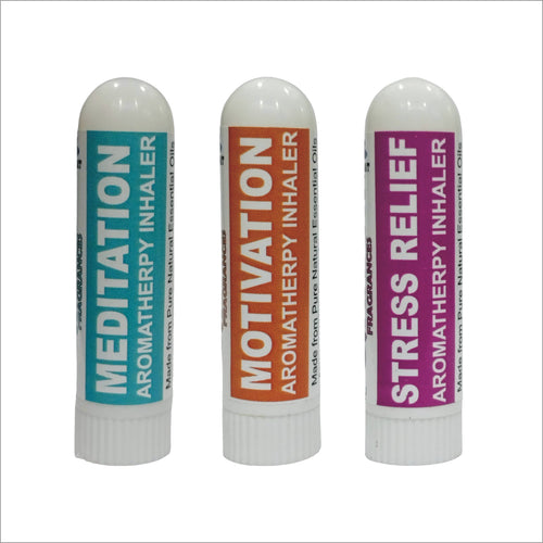 Pujahaat Natural Essential oil based Aromatherapy Nasal Inhaler Stick Meditation, Motivation, Stress Relief Made with therapeutic grade essential oils- Set of 3