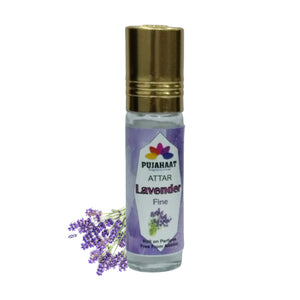 Pujahaat Raksha Bandhan Combo- Lavender Attar ( Alcohol-Free) 6ml & 7 Chakra Crystal 8mm Beads Rakhi