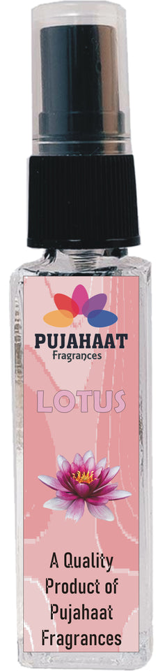 Pujahaat Set of 4 Perfume Attar Spray 8ml | itra/ittar Perfume | For Pooja/Personal Use Mogra, Rose, Champa, Lotus