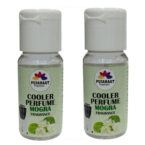 Pujahaat Mogra Cooler Perfume/Aroma Diffuser Oil or Fragrance, Long Lasting Cooler Scent/Aroma Diffuser Fragrance Oil - Multipurpose Aroma Oil Perfume for Cooler - 25 ml each (2 X 25 ml)