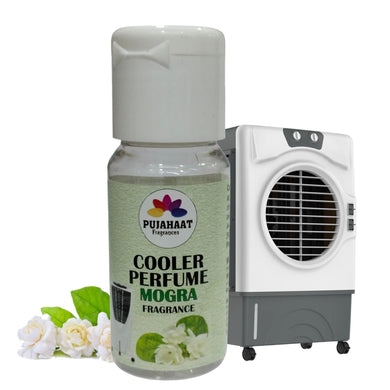Pujahaat Mogra Cooler Perfume/Aroma Diffuser Oil or Fragrance, Long Lasting Cooler Scent/Aroma Diffuser Fragrance Oil - Multipurpose Aroma Oil Perfume for Cooler - 25 ml each (2 X 25 ml)