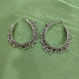 Bollywood Oxidized Radha Krishna Silver Plated Handmade Designer Jewellery set/ Party wear/ Casual Oxidized choker necklace earrings Jhumka Afgani OS-2