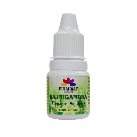 Pujahaat Premium Rajnigandha Fragrance Air drops Air freshener for room, bathroom, toilet, car, wardrobes -Pack of 2 (2 x 5ml)