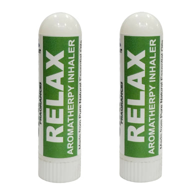 Pujahaat Natural Essential oil Aromatherapy Nasal Inhaler Stick help to RELAX, Made with 100% natural, therapeutic grade- Set of 2