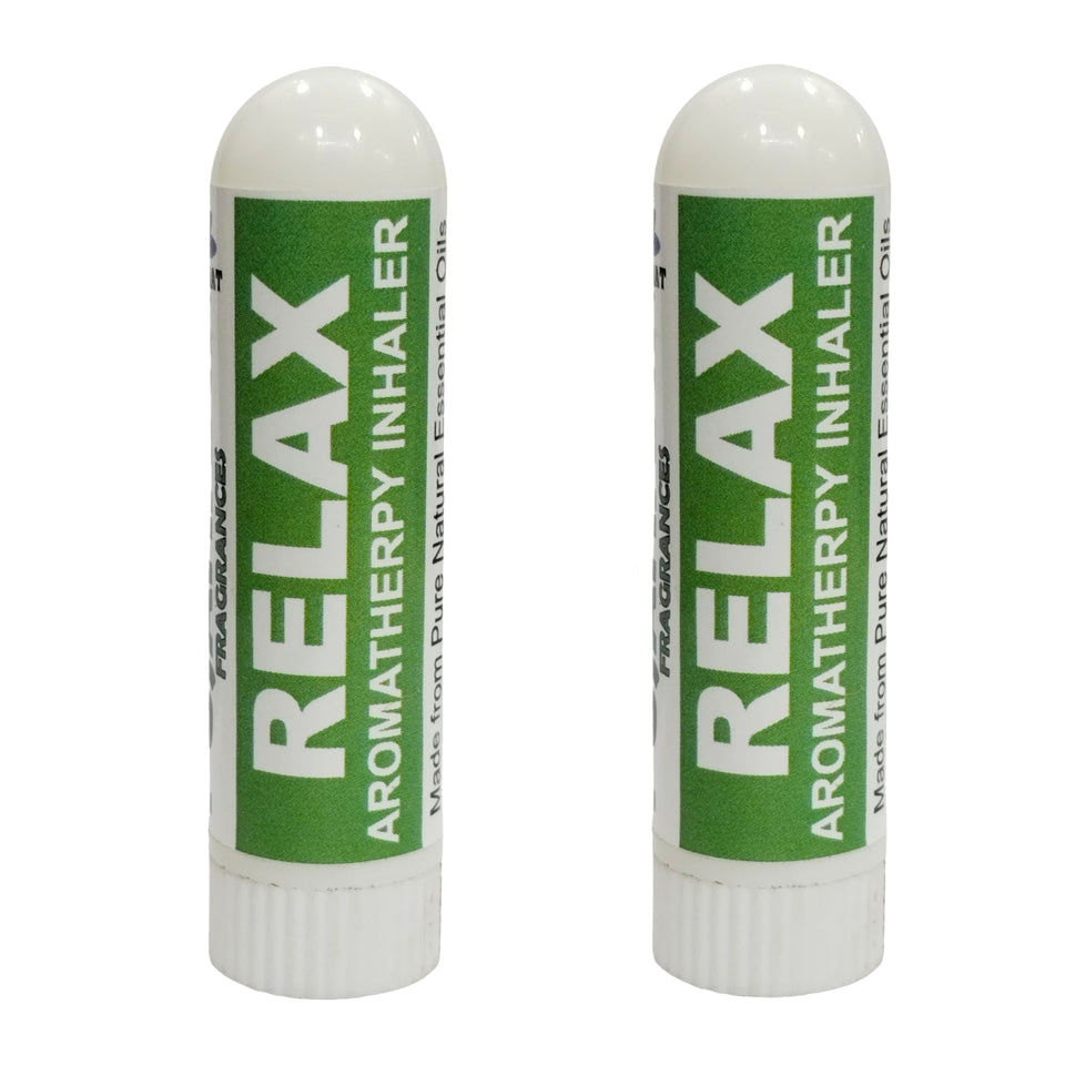 Pujahaat Natural Essential oil Aromatherapy Nasal Inhaler Stick help to RELAX, Made with 100% natural, therapeutic grade- Set of 2