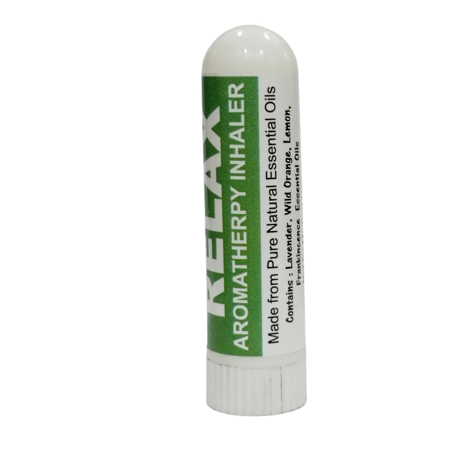 Pujahaat Natural Essential oil Aromatherapy Nasal Inhaler Stick help to RELAX, Made with 100% natural, therapeutic grade- Set of 2