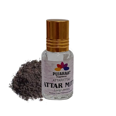 Pujahaat Premium Alcohol-Free Attar | Ittar 6ml, Long-Lasting Travel Size Roll-On, Best Earthy Attar Fragrance Oil - Mitti