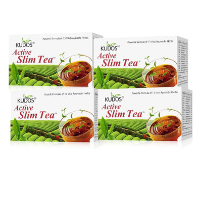 Kudos Active Slim Tea 2g X 30 Tea Bags (Pack Of4) | 13 Vital Herbs Herbal to loose Weight