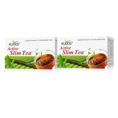 Kudos Active Slim Tea 2g X 30 Tea Bags (Pack Of 2) | 13 Vital Herbs Herbal to loose Weight
