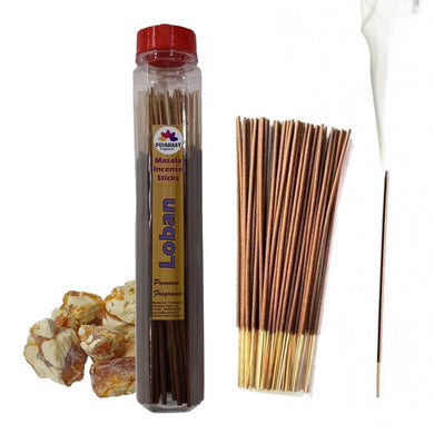 Pujahaat Premium Scented Incense Stick Masala Agarbatti | No Charcoal Incense Sticks, 100% Herbal Fragrance Agarbatti, 0% Sulphates - Loban Fragrance