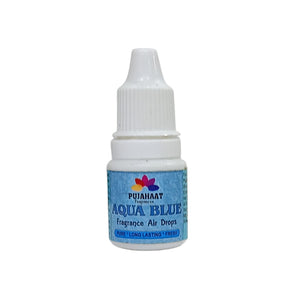 Pujahaat Premium Aqua Blue Fragrance Air drops Air freshener for room, bathroom, toilet, car, wardrobes -Pack of 2 (2 x 5ml)
