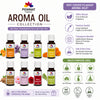 Pujahaat Lavender, Jasmine, Marigold (Genda), Orange, Rose, Lotus, Lemongrass, Sandalwood Aroma Oil for Aromatherapy oils, Oil for diffusers, Humidifier oils, Oil Burners, Spa and Air Purifier 10ml Each - Set of 8 (8 x 10 ml)