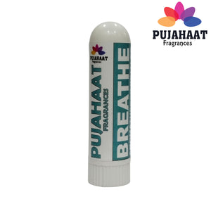 Pujahaat Natural Essential oil based Aromatherapy Nasal Inhaler Stick help in obstacle free BREATHE, Made with natural, therapeutic grade  - Set of 2