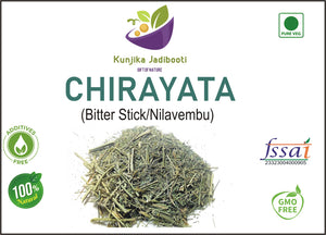 Kunjika Jadibooti Chirayata Stick | Chirata | Kalmegh Whole | Andrographis paniculata | Bitter Stick | Chiraita Nepali |Enicostemma Littorale | Indian Gentian - 100 gm