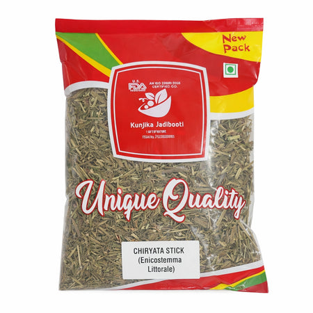 Kunjika Jadibooti Chirayata Stick | Chirata | Kalmegh Whole | Andrographis paniculata | Bitter Stick | Chiraita Nepali |Enicostemma Littorale | Indian Gentian - 100 gm