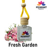 Car Perfume Hanging Pod 10ml Flora G Premium Fragrance by Pujahaat | High Diffusion with Premium Fragrance Oils in Glass Bottle with Wooden Diffuser Lid | Long Lasting | Lasts Up to 45 Days -  Flora G