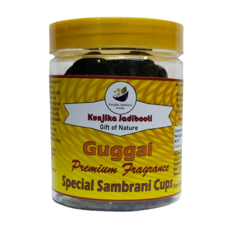 Kunjika Jadibooti Guggal Organic Havan Cups/Sambrani Cups | Sambrani Dhoop Cups for Pooja- Jatamassi, Loban, Guggal - 15 Pcs