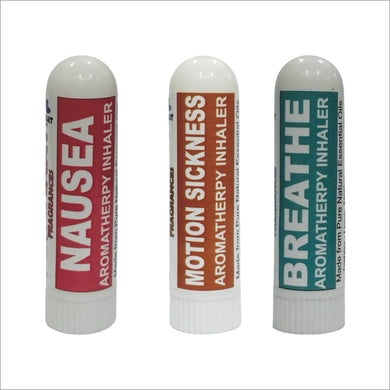 Pujahaat Natural Essential oil based Aromatherapy Nasal Inhaler Stick Nausea, Motion Sickness, Breathe Made with therapeutic grade essential oils- Set of 3