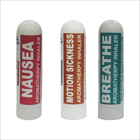 Pujahaat Natural Essential oil based Aromatherapy Nasal Inhaler Stick Nausea, Motion Sickness, Breathe Made with therapeutic grade essential oils- Set of 3