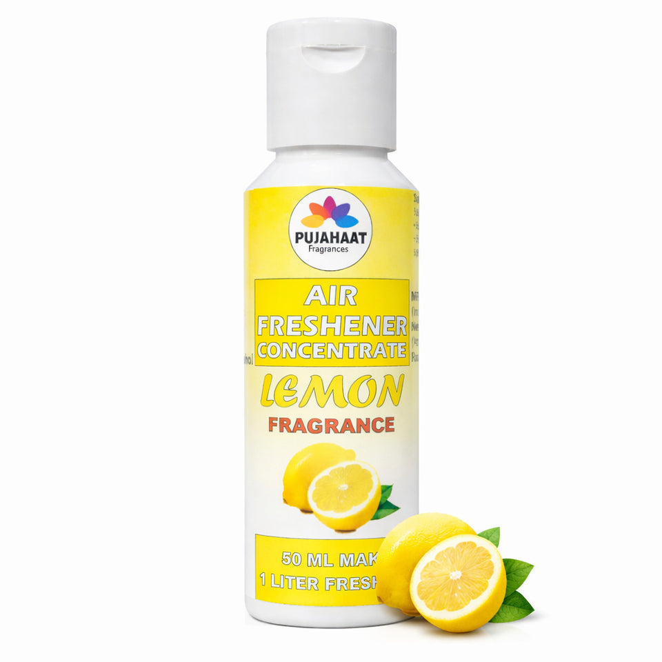 Orange, Lemon, Rose Air Freshener Concentrate Set of 3 (50ml Each) Makes 1 Liter Each | Long Lasting Room Freshener Liquid | Fragrance Combo for Home, Office, Car | Alcohol-Free Premium Fragrance by Pujahaat