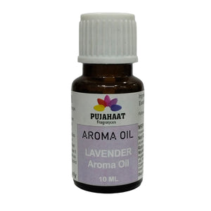 Pujahaat Lavender Aroma Oil for Aromatherapy oils, Oil for diffusers, Humidifier oils, Oil Burners, Spa and Air Purifier 10ml Each, Lavender - Set of 2 (2 x 10 ml)