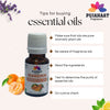 Pujahaat Mandarin Essential Oil for Skin | 100% Natural | Mandarin Oil for Diffuser | Essential Oil for Skin, Hair, Aromatherapy & Candle Making | Fresh Citrusy Scent, 15 ml