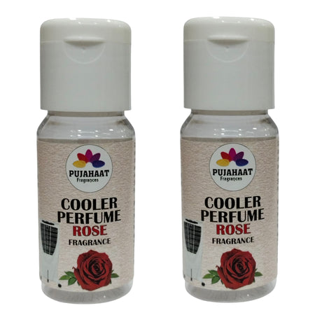 Pujahaat Rose Cooler Perfume/Aroma Diffuser Oil or Fragrance, Long Lasting Cooler Scent/Aroma Diffuser Fragrance Oil - Multipurpose Aroma Oil Perfume for Cooler - 25 ml each (2 X 25 ml)